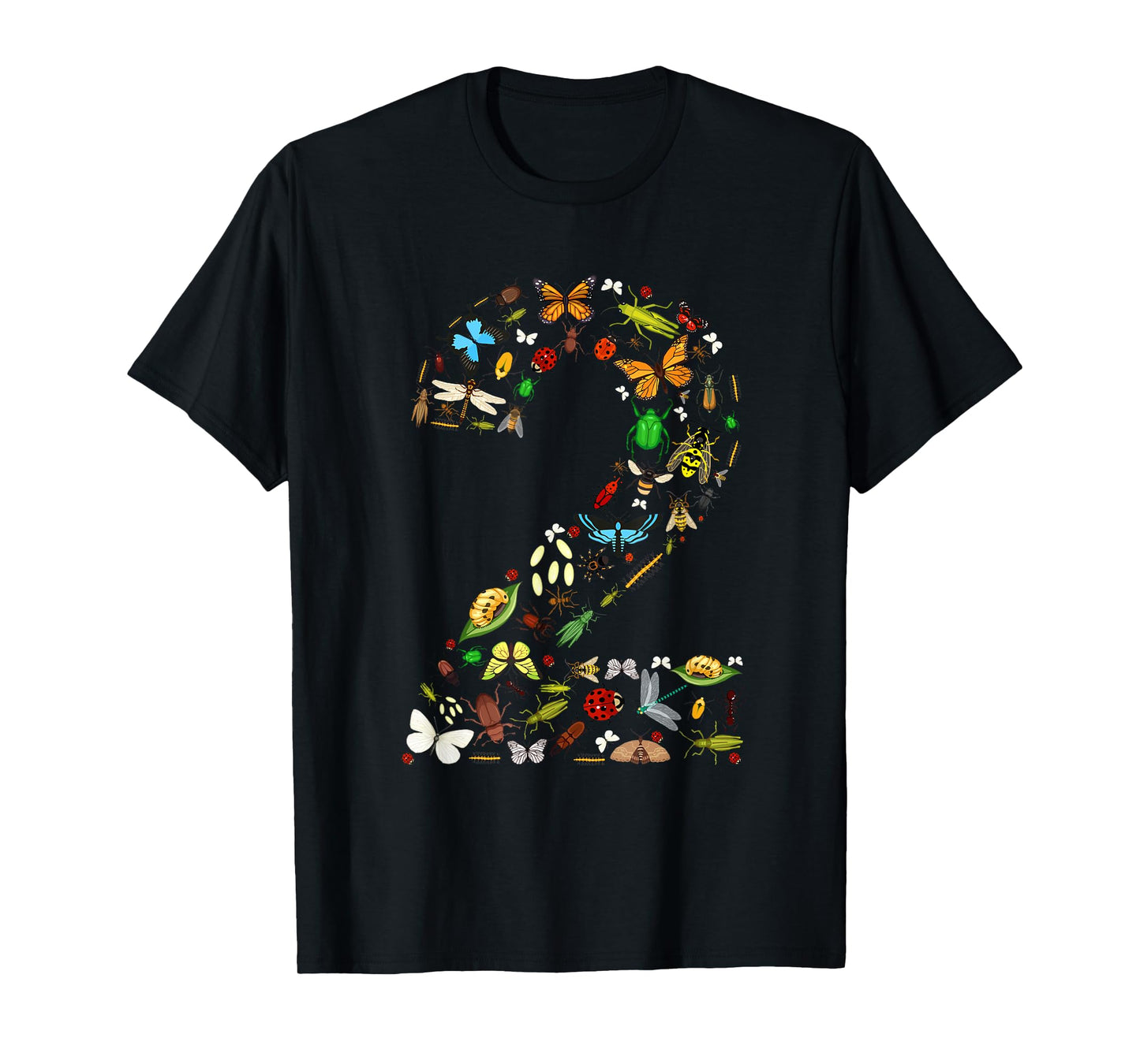 2 Years Old Two Bug 2nd Birthday Bugs Insects Boy Girl T-Shirt