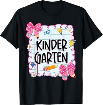 Preppy Kindergarten First Day Of School Teachers Girls Boys T-Shirt