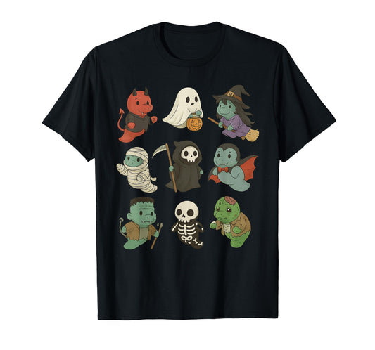 Cute Manatee Ghost Zombie Witch Halloween Costume Kids T-Shirt