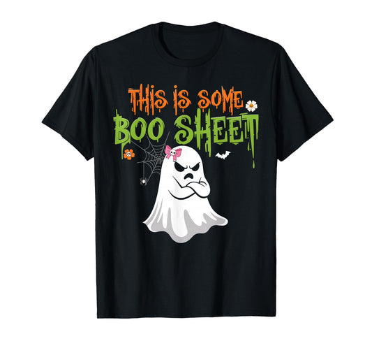 Cute This is Some Boo Sheet Angry Ghost Halloween Men Women T-Shirt