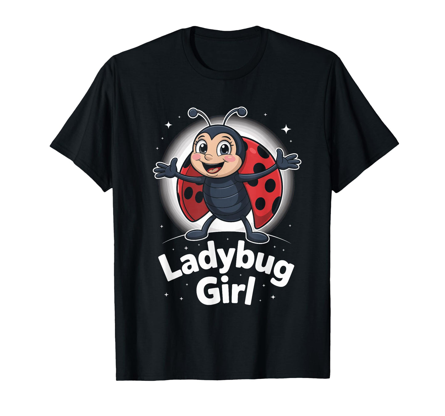 Ladybug Girl Womens Cartoon Garden Bug Kids Birthday Party T-Shirt