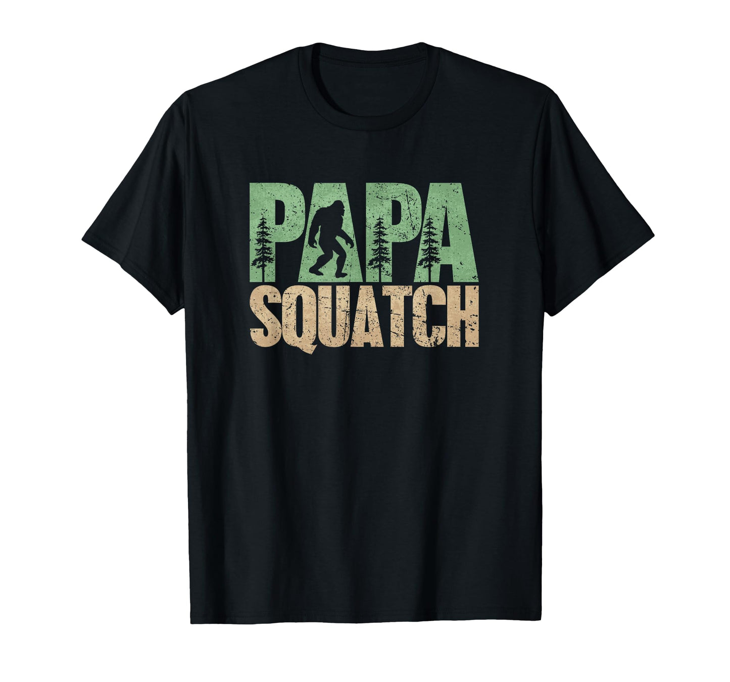 Bigfoot Papa Daddy Dad Sasquatch Yeti Adventure Men T-Shirt
