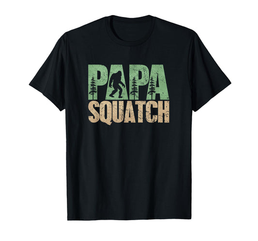 Bigfoot Papa Daddy Dad Sasquatch Yeti Adventure Men T-Shirt