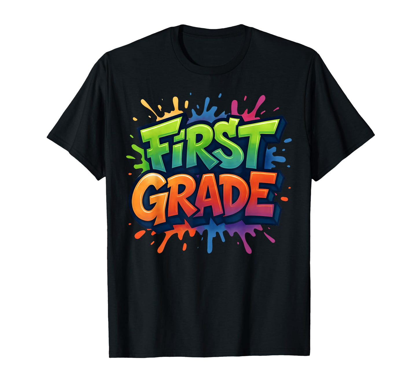 First Grade Back To School Graffiti Teacher Boy Girl Kid T-Shirt