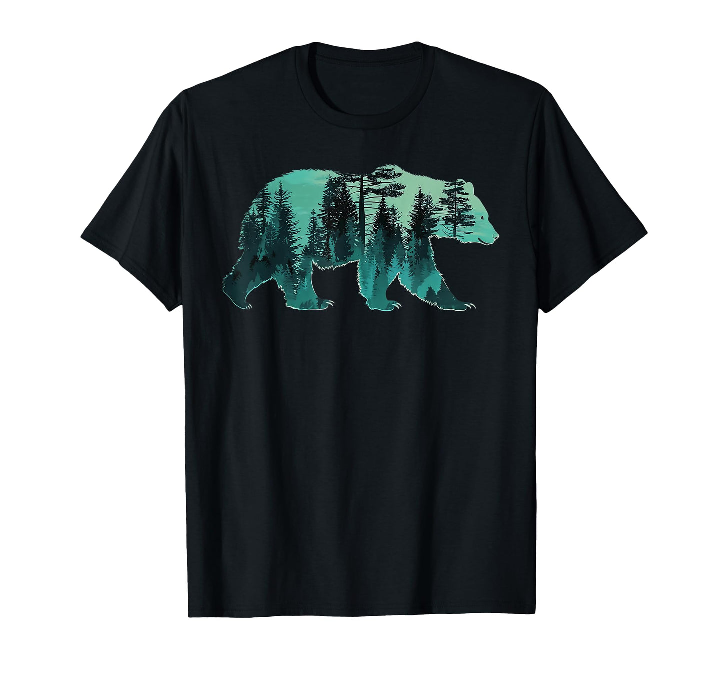Nature Forest Mountains Trees Wildlife Animal for Camper T-Shirt
