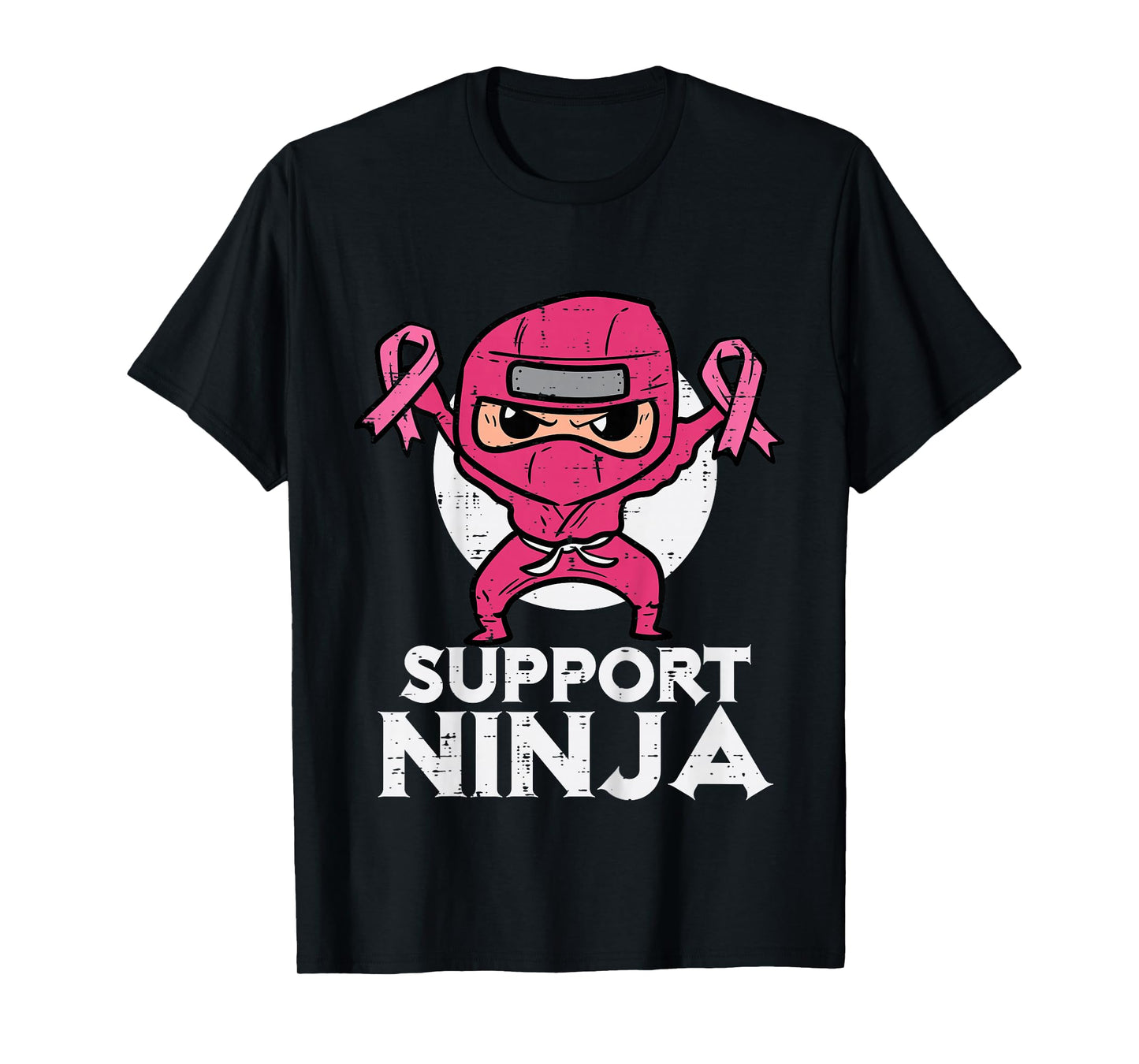 Kids Support Ninja Pink Cute Breast Cancer Awareness Toddler Boys T-Shirt