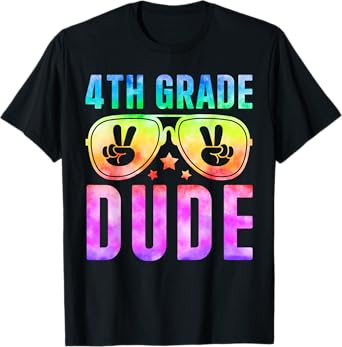 4th Grade Cool Dude Tie Dye Back To School Fourth Grade Boys T-Shirt