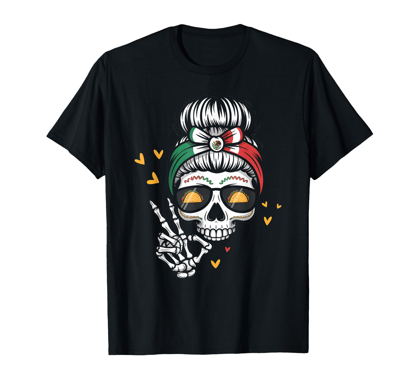 Skeleton Women Mexico Cinco De Mayo Mexican Independence Day T-Shirt