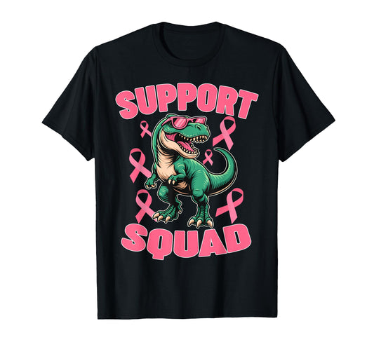 Dinosaur Breast Cancer Support Pink Ribbon Awareness Kids T-Shirt