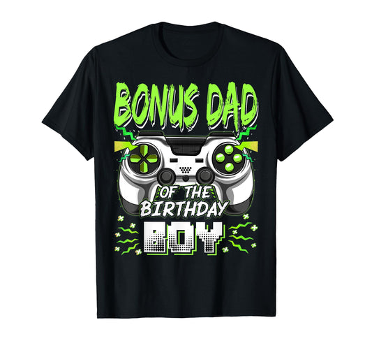 Bonus Dad Of The Birthday Boy Video Game Bday Party T-Shirt
