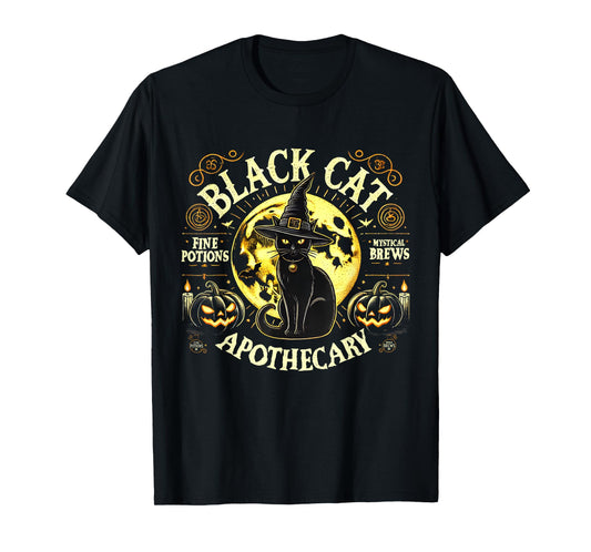 Salem The Cat Black Cat Apothecary Halloween Men Women T-Shirt