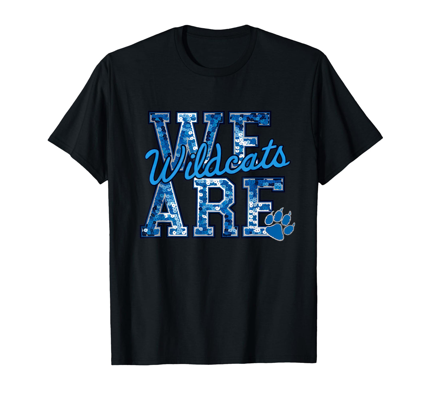 We Are Wildcats Blue Cat Lover Team Spirit Men Women T-Shirt