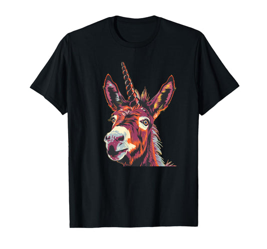 Funny Unicorn Face for Donkey and Horses Lovers T-Shirt