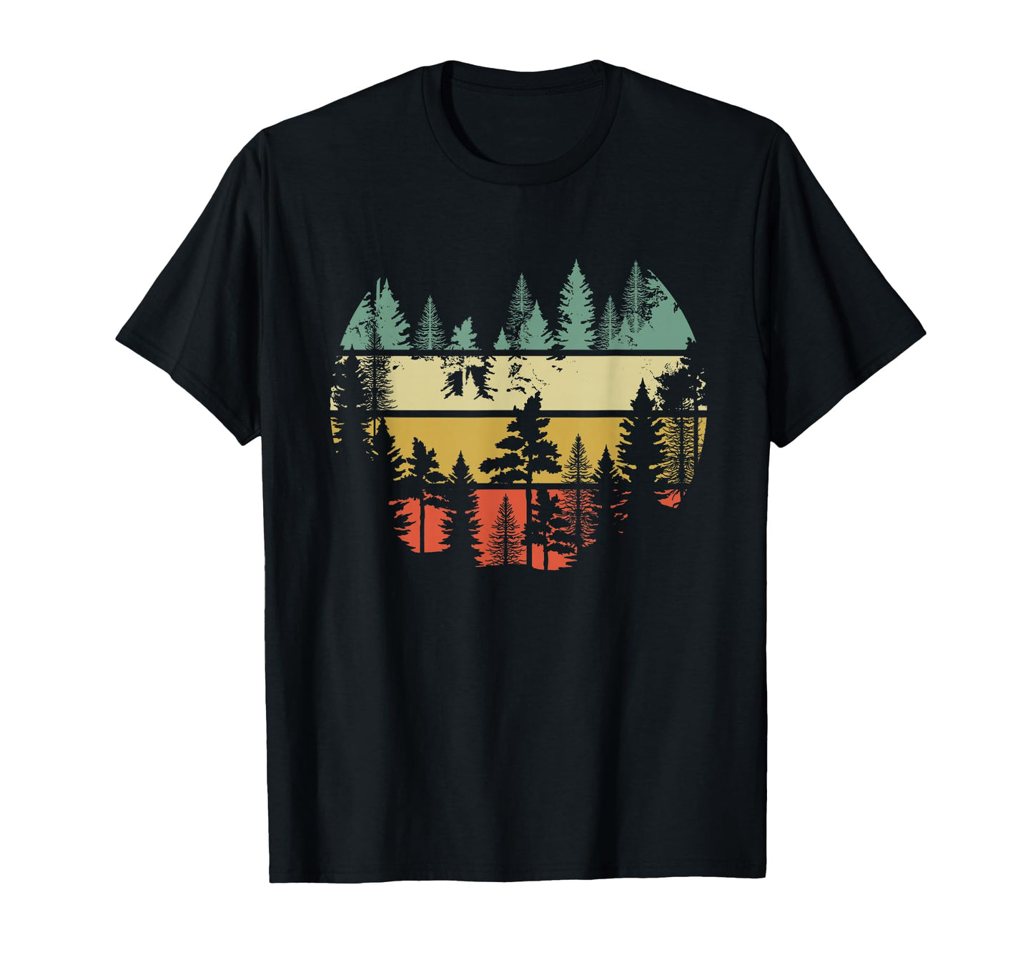 Trees Outdoors Nature Wildlife Retro Forest T-Shirt