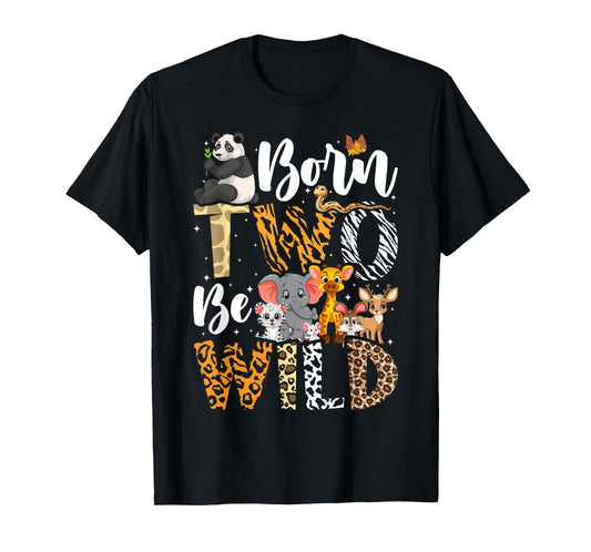 Born 2 Be Wild Birthday Decorations Girl Boy Baby Lion 2nd T-Shirt
