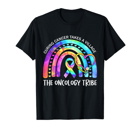 Curing Cancer Takes a Village the Oncology Tribe. Nurse Team T-Shirt