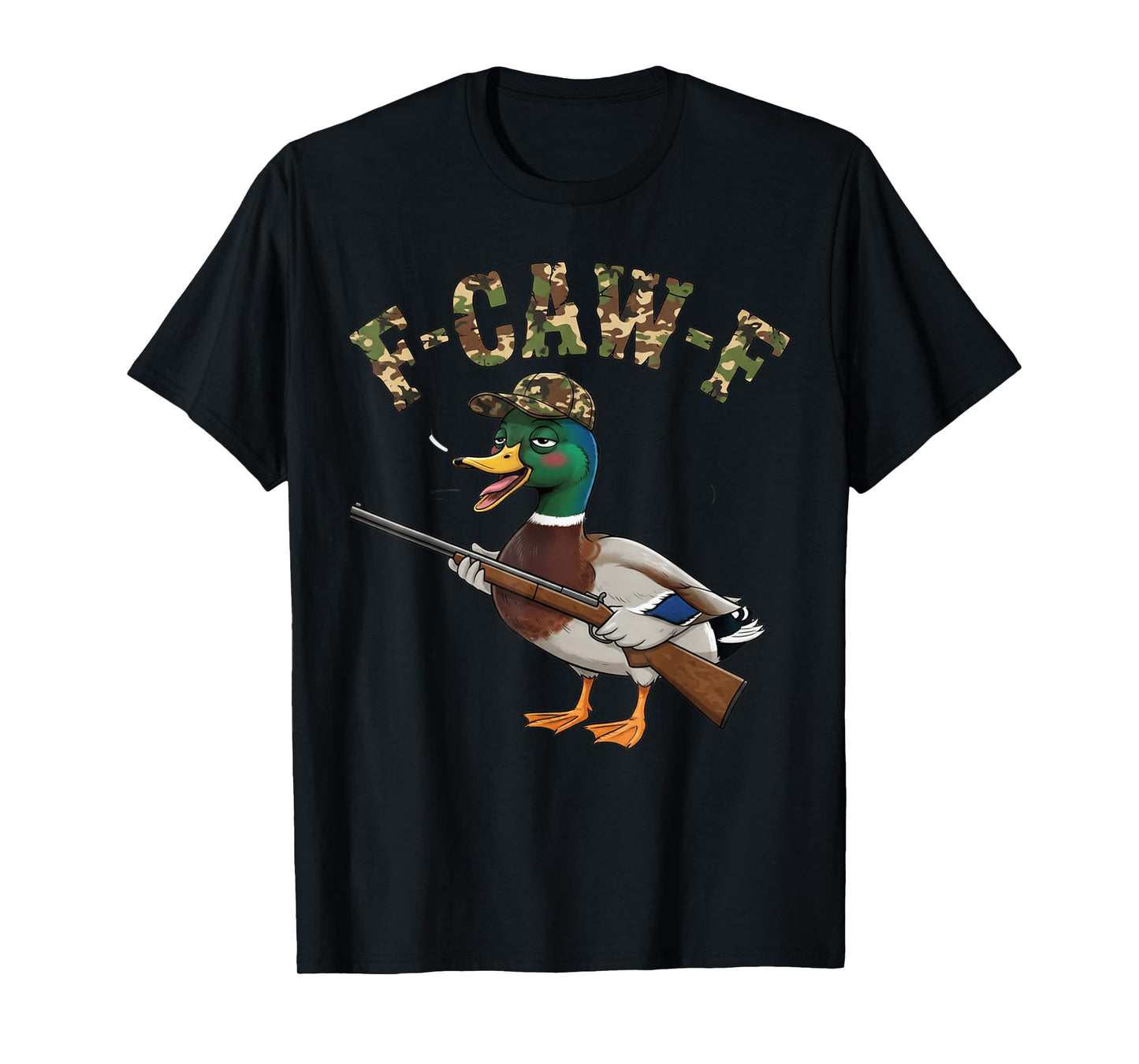 F Caw F Mallard Duck Hunting Camo Waterfowl Duck Hunters T-Shirt