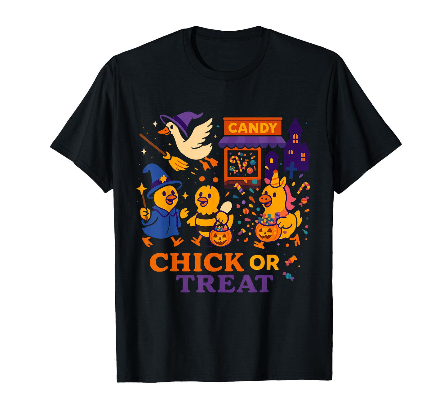 Chick or Treat Funny Halloween Candy Costume T-Shirt