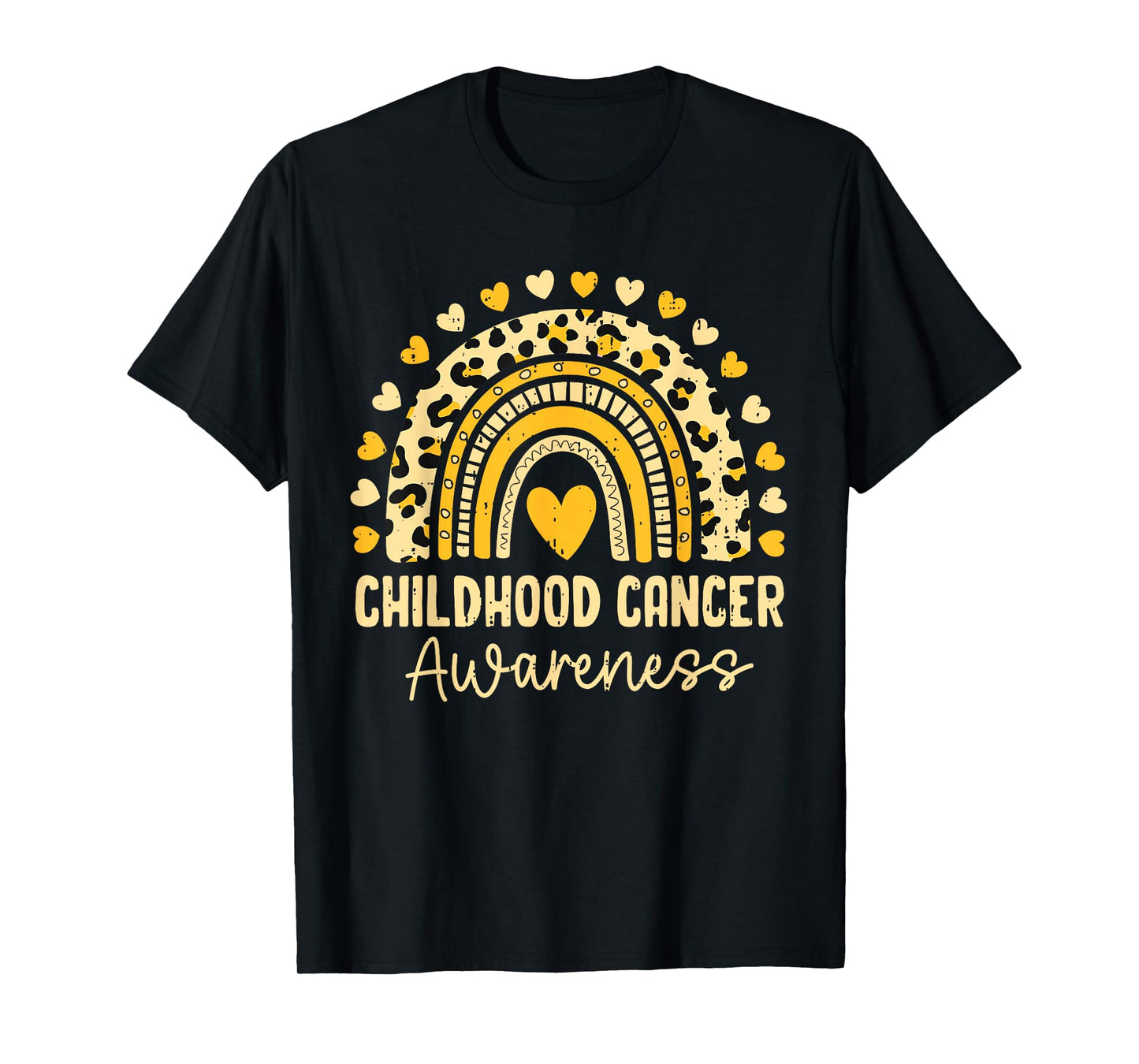 Childhood Cancer Awareness Gold Rainbow Ribbon Support Women T-Shirt