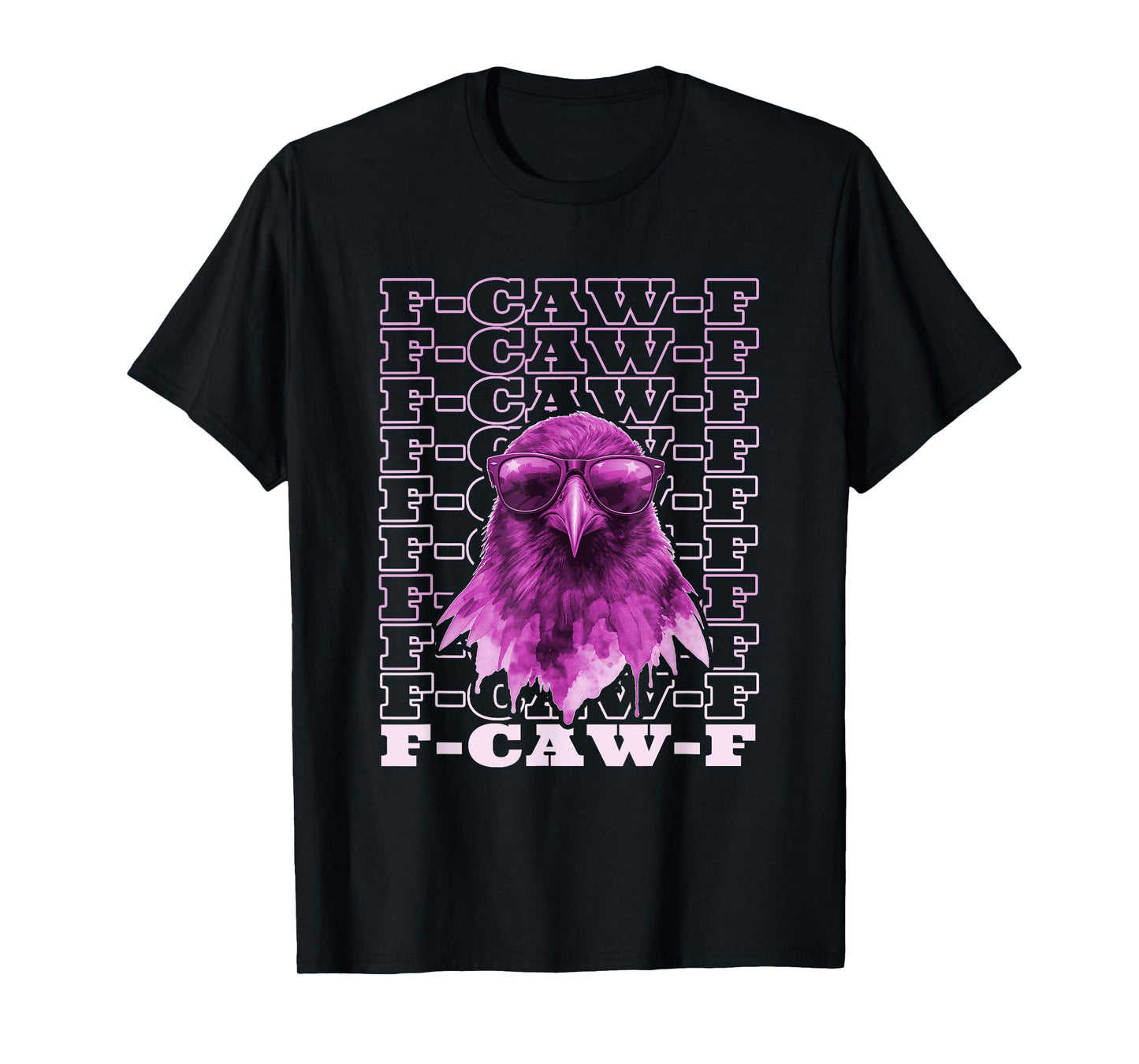 F-Caw-F Funny Retro Crow Raven Meme Men Women T-Shirt
