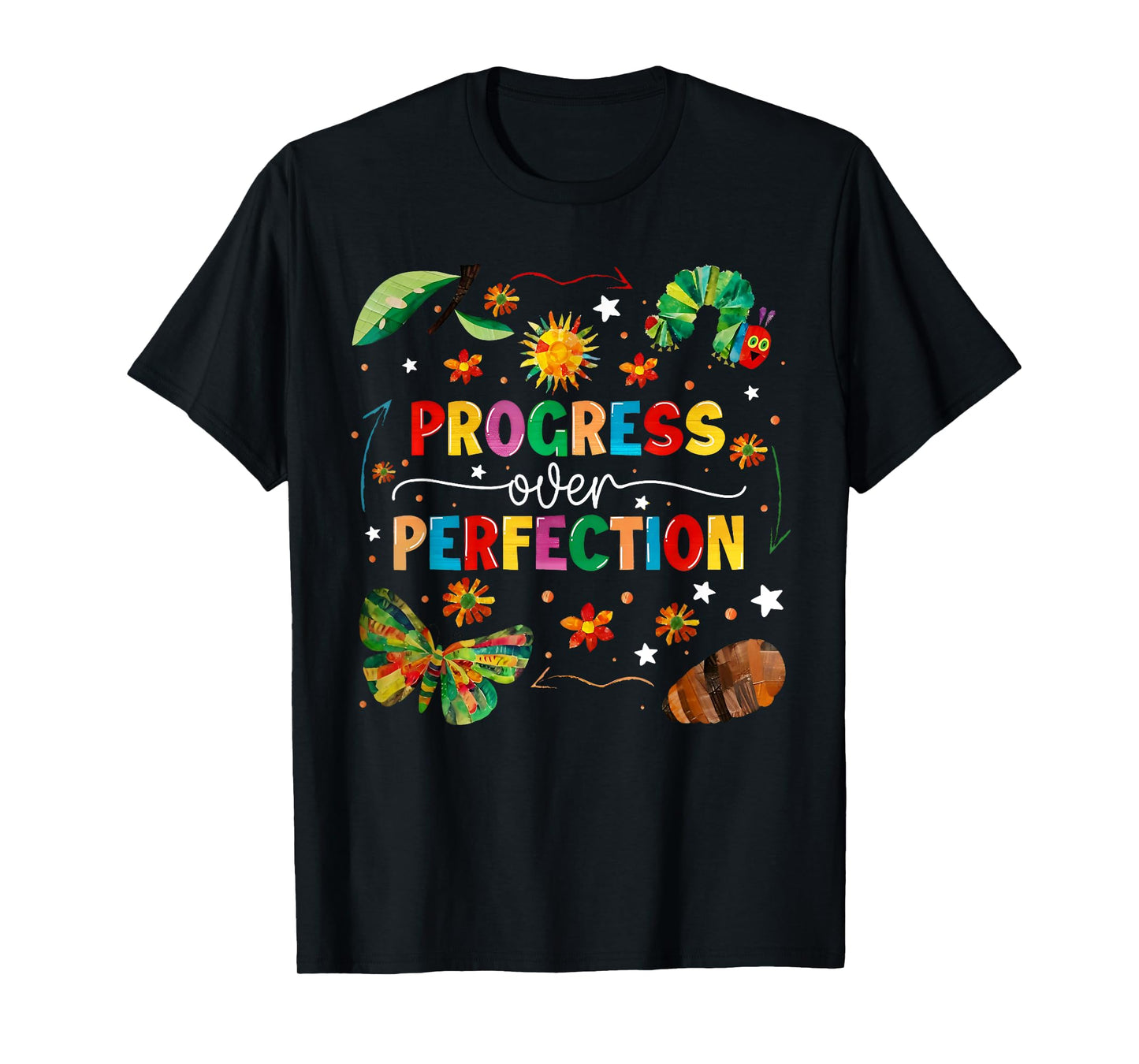 Progress Over Perfection Teacher Student Back To School T-Shirt