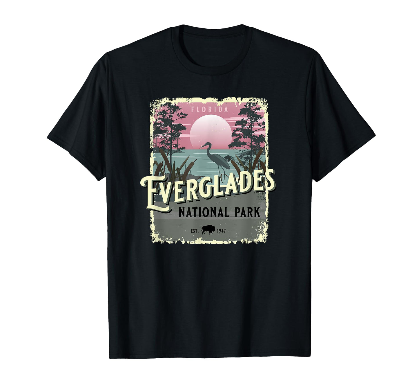 Everglades National Park Florida Vintage Travel Poster Style T-Shirt