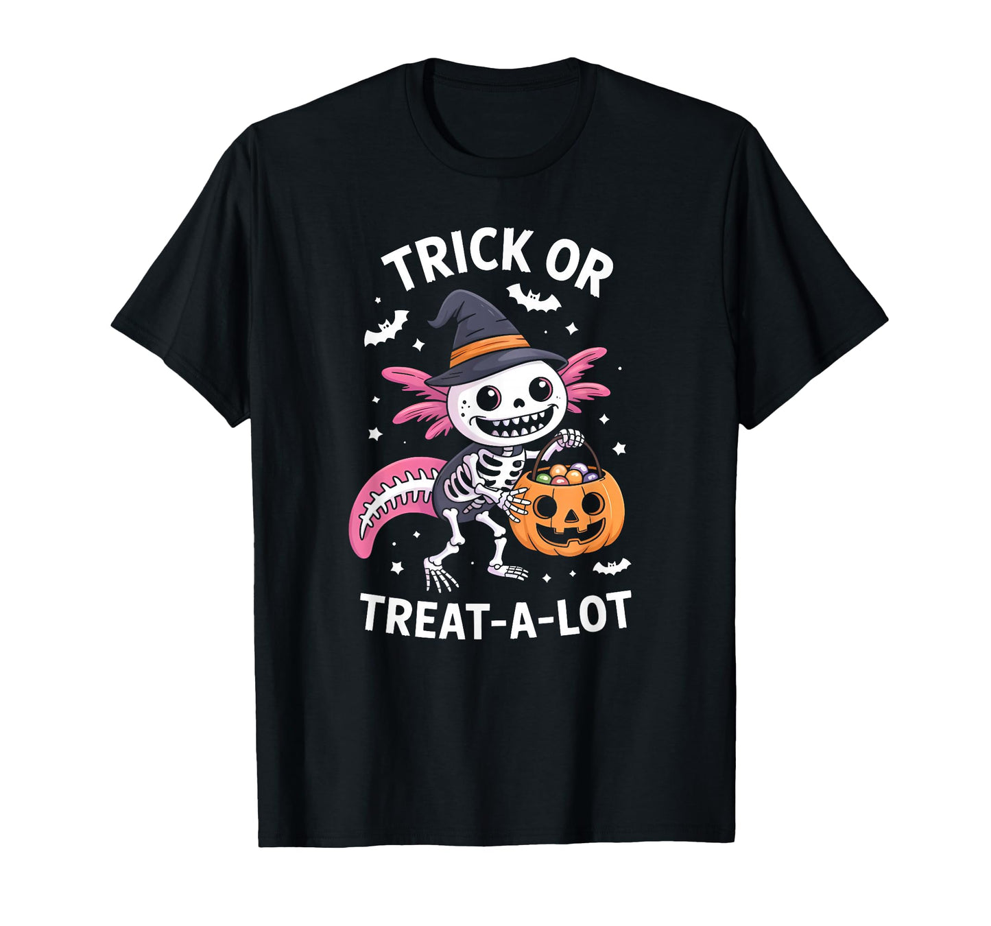 Trick or Treat A Lotl Axolotl Halloween Costume Toddler Kids T-Shirt