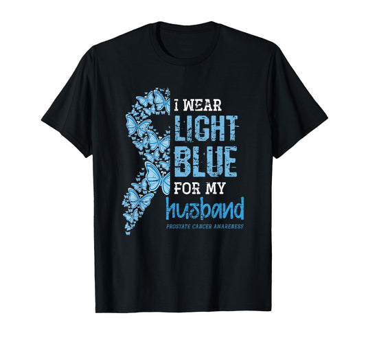 Cancer Supporter Wife Gift Prostate Cancer Awareness T-Shirt