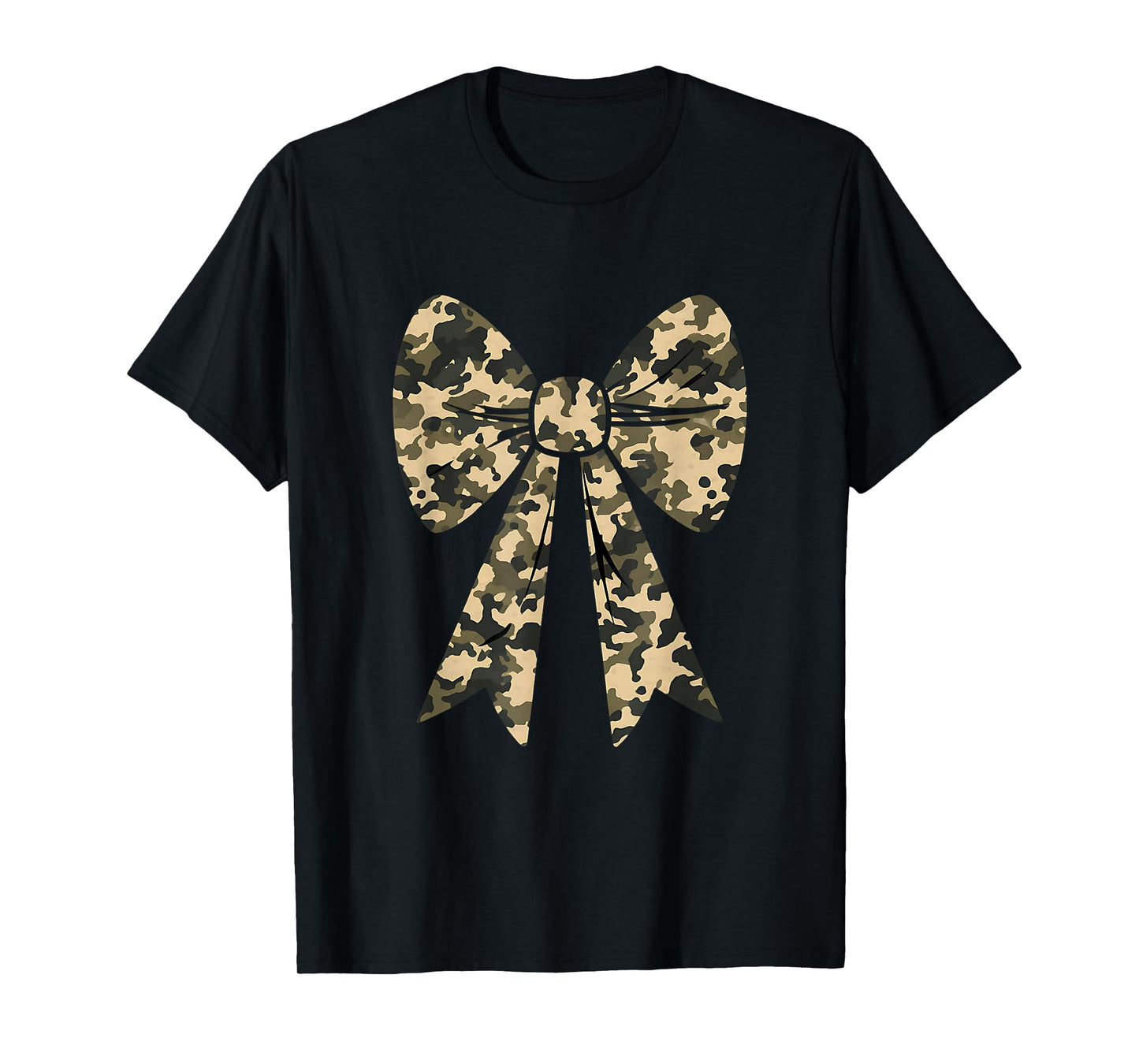 Camouflage Old Camo Bow Camo Coquette Bow Hunting Women Girl T-Shirt