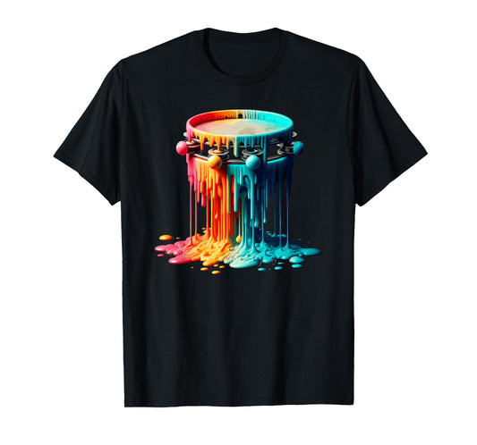 Dripping Paint Tambourine Instrument Tambourinist T-Shirt