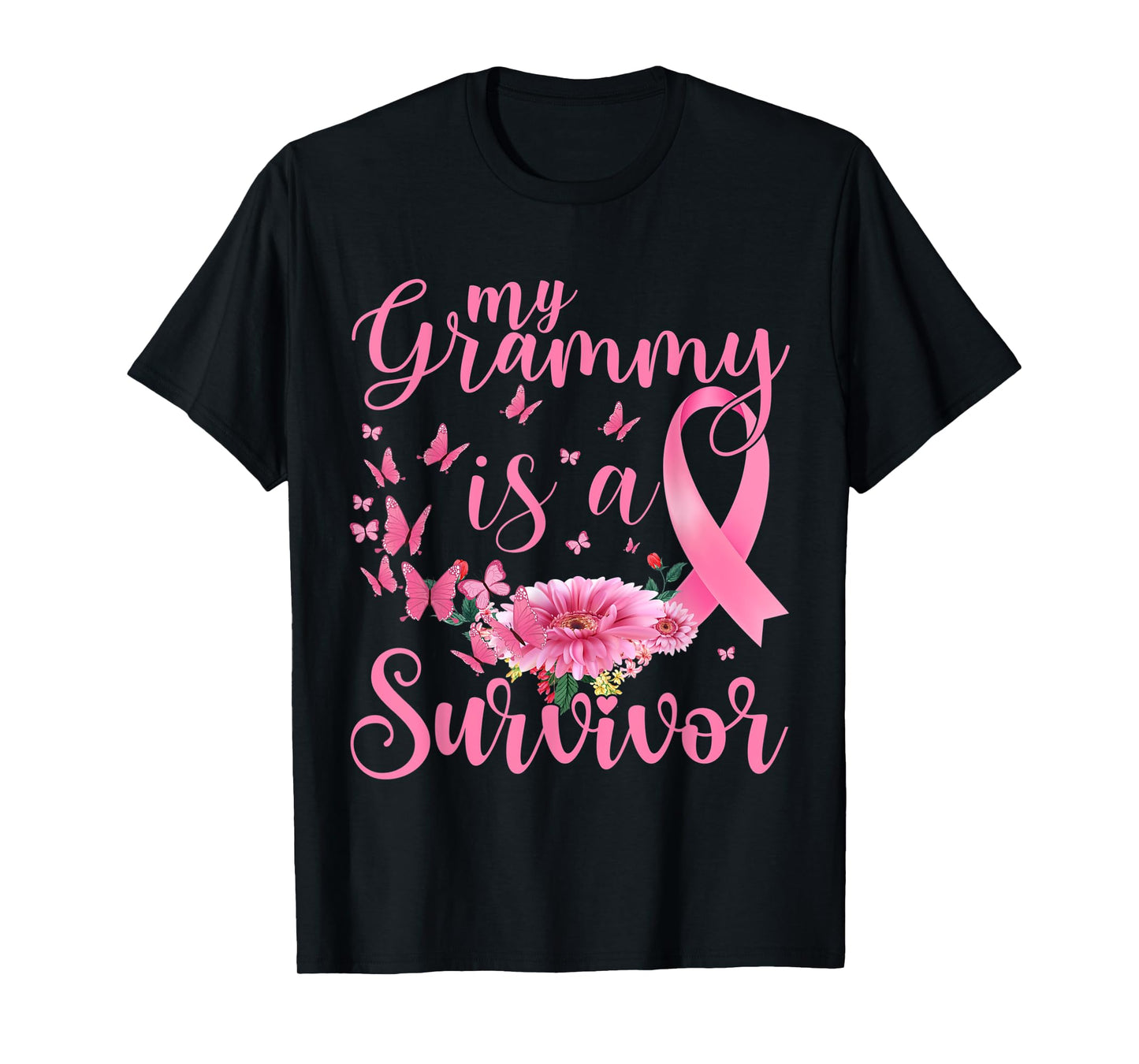 Breast Cancer Awareness Support My Grammy Is A Survivor T-Shirt