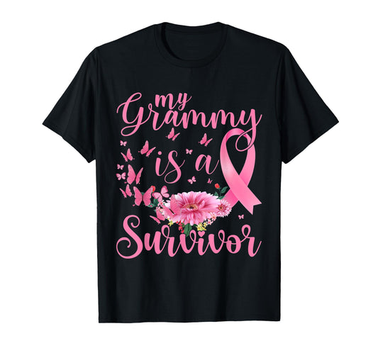 Breast Cancer Awareness Support My Grammy Is A Survivor T-Shirt
