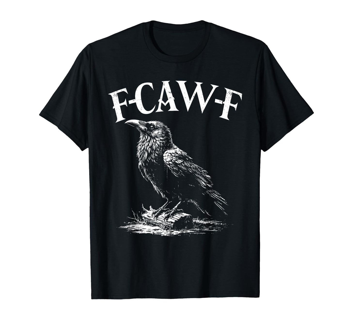 Funny Crow F-Caw-F Vintage Halloween Spooky Bird Costume T-Shirt