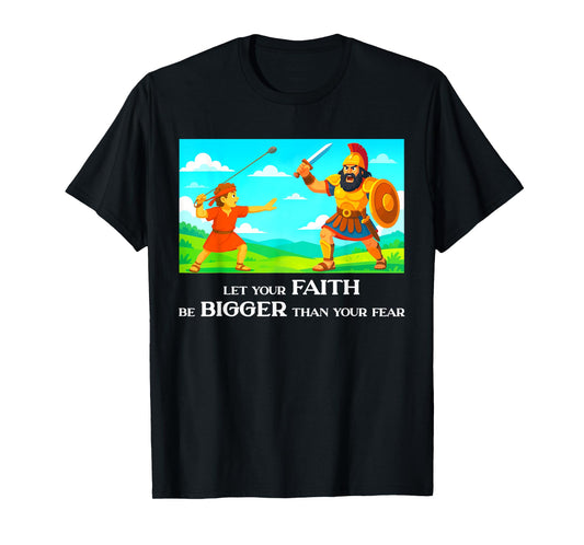 David and Goliath Christian Inspirational Men, Women,Youth T-Shirt
