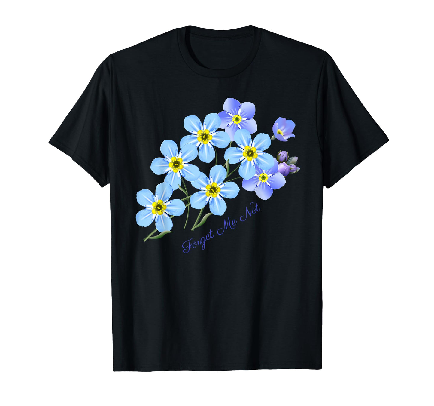 Forget-Me-Not Botanical Flower T-Shirt