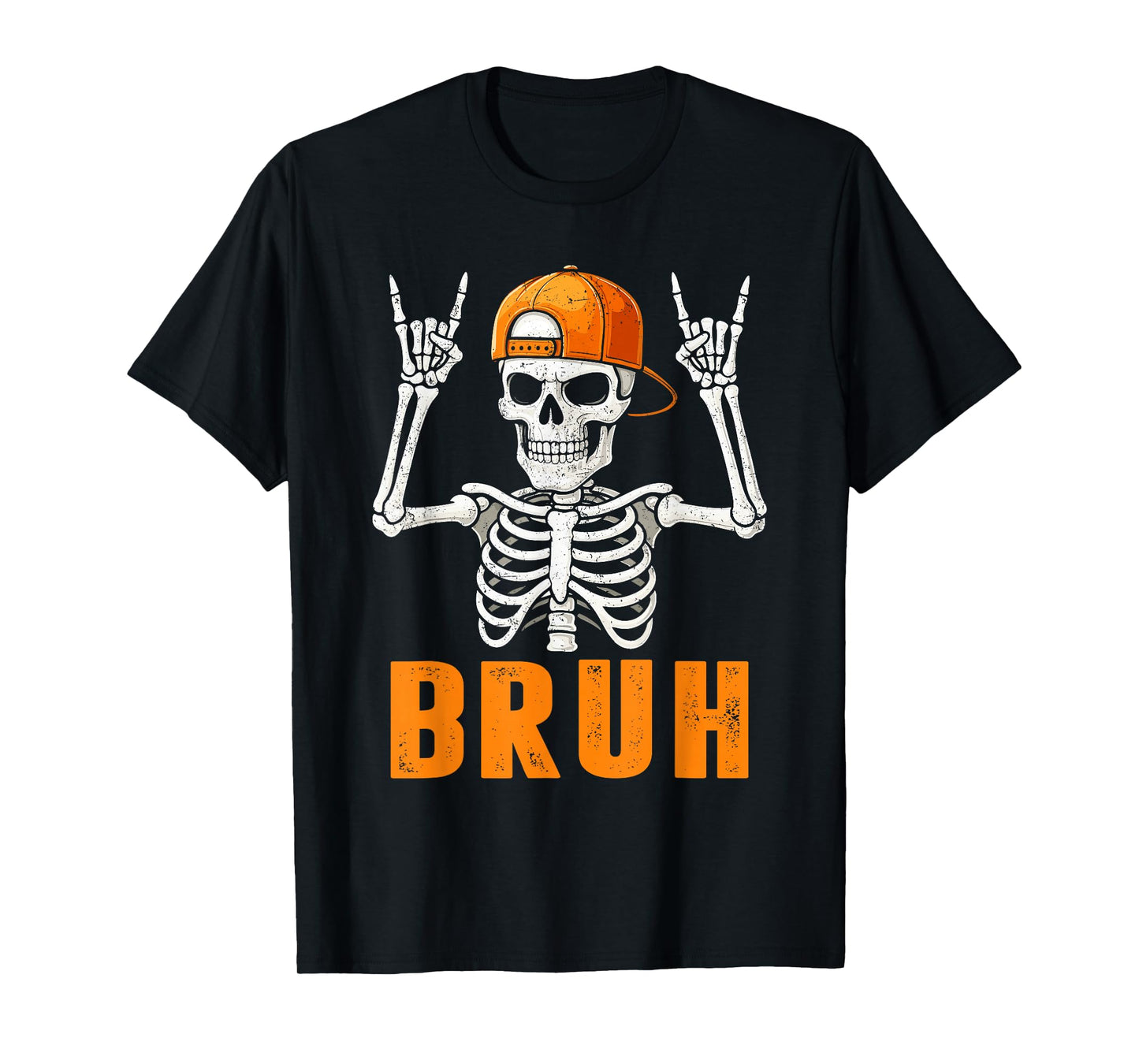 Cool Bruh Skeleton Rock On Funny Halloween Men Boys Kids T-Shirt