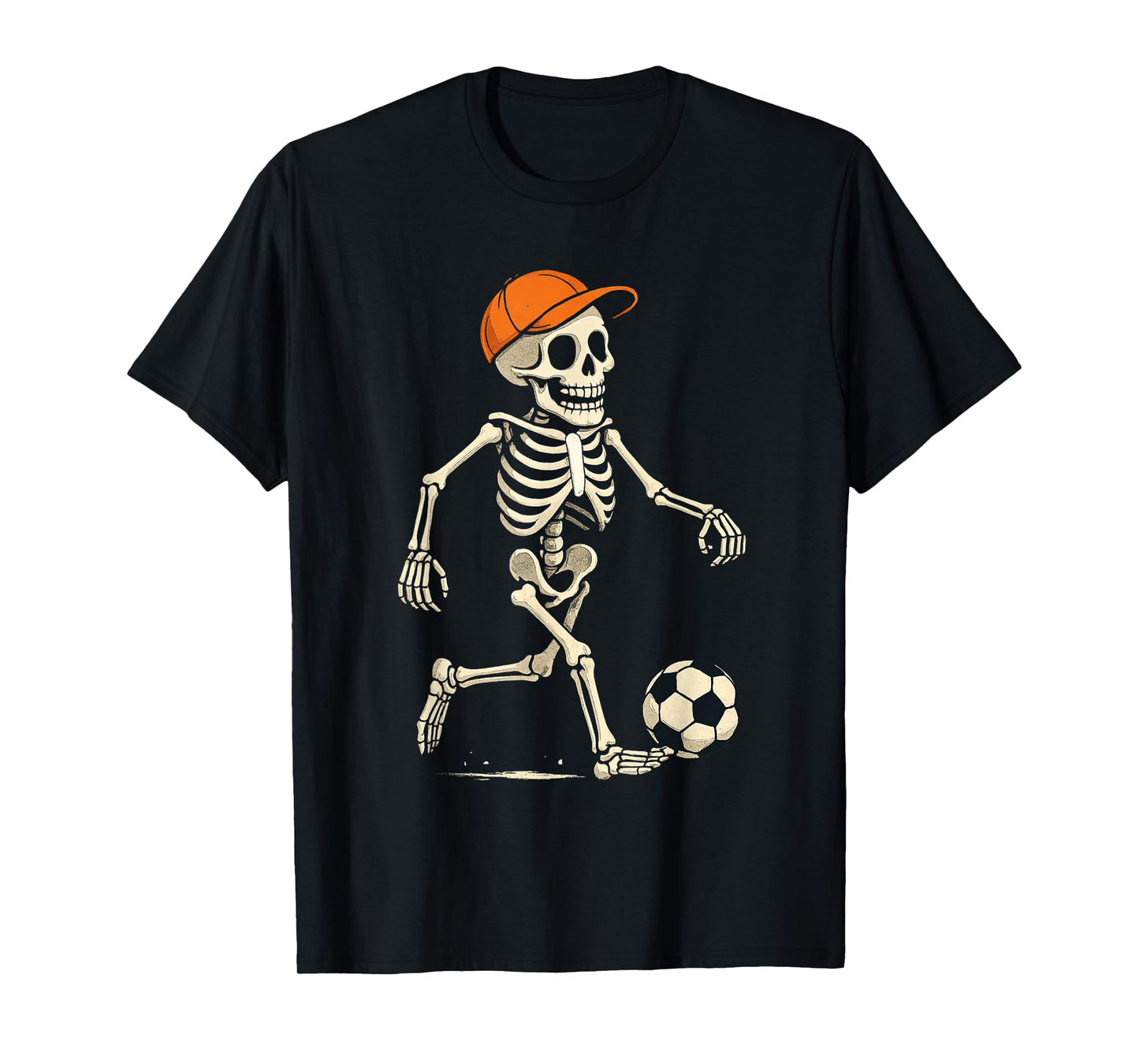 Skeleton Soccer Halloween Costume Funny Men Boys Kids Tee T-Shirt