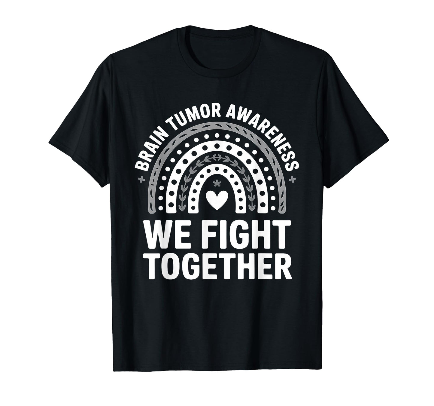 Brain Tumor Awareness Gray Ribbon Brain Cancer Support T-Shirt