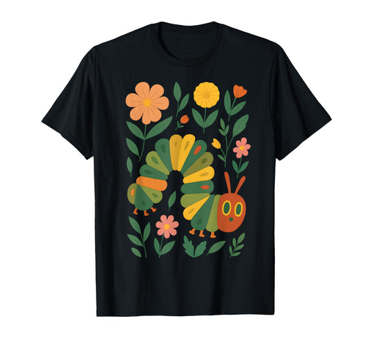 Cute Caterpillar Costume Floral Garden Bug Lover Flower T-Shirt