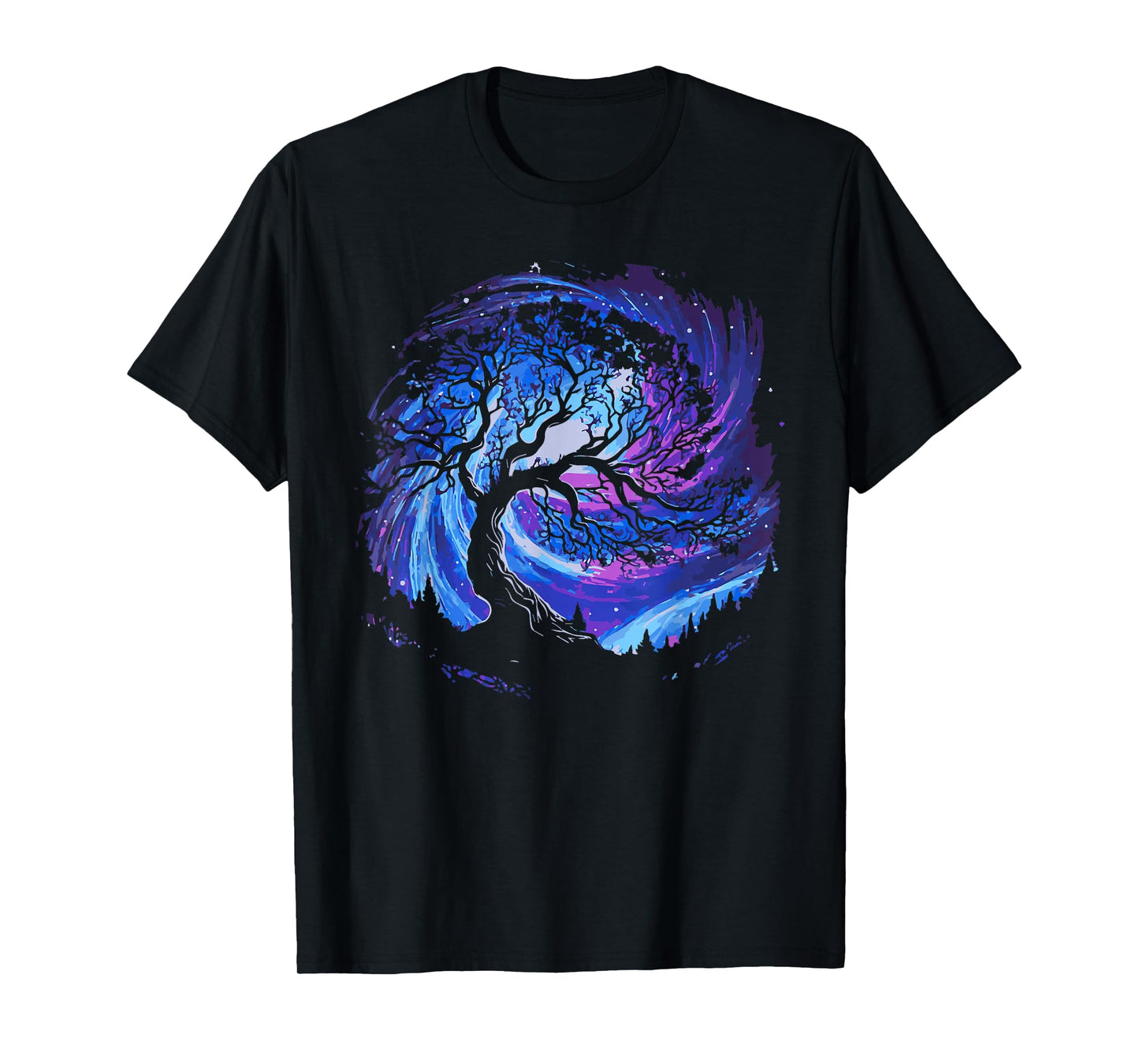 Space Tree Cosmic Starry Night Sky and Milky Way Gorgeous T-Shirt