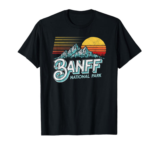 Banff National Park Alberta Canada Vintage Mountain T-Shirt