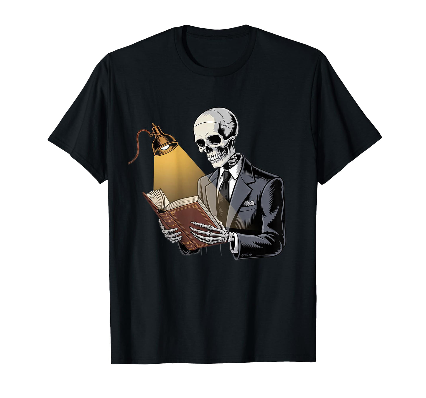 Backprinted Reader Skeleton Reading Memes Read Return Repeat T-Shirt