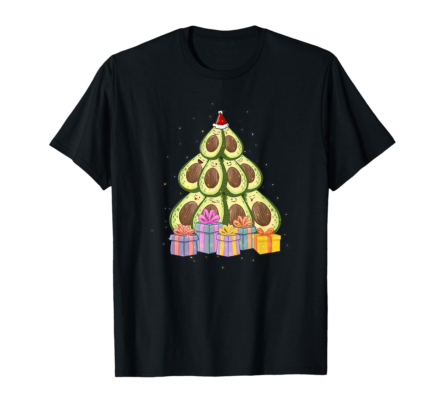 Avocado Christmas Tree Cute Festive Holiday Lover T-Shirt