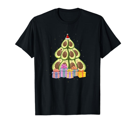 Avocado Christmas Tree Cute Festive Holiday Lover T-Shirt