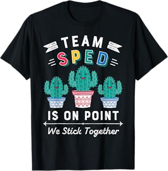 Cute SPED Teacher Gift Special Education Cactus SPED Teacher T-Shirt for Men Women Girls Kids