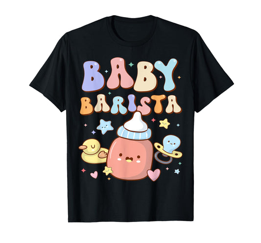 Baby Barista Mother Baby Nurse NICU Nurse Milk Bottle Funny T-Shirt