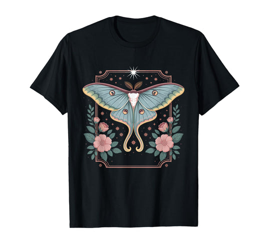 Aesthetic Goth Enthusiast Fairy Grunge Insect Luna Moth T-Shirt