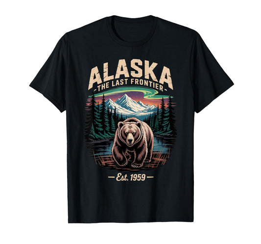 Alaska The Last Frontier Est 1959 Bear Nature T-Shirt