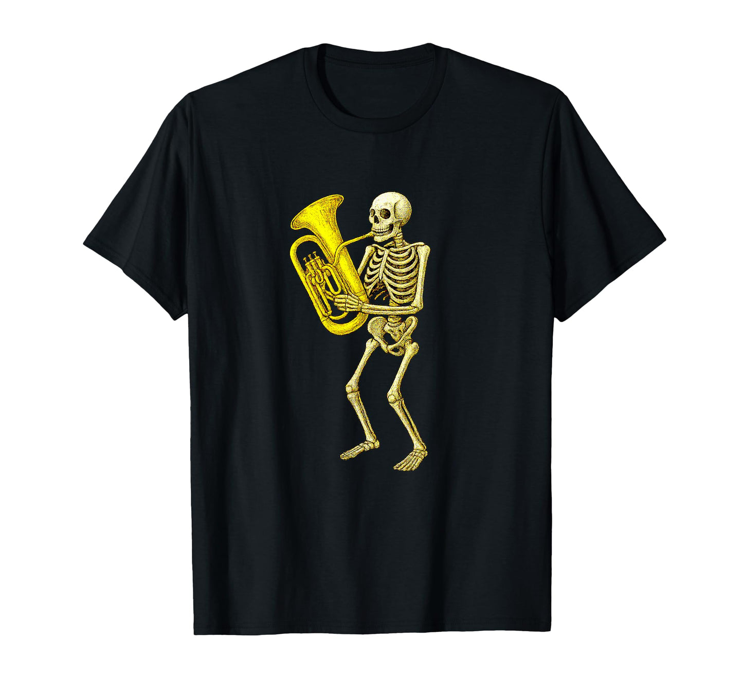 Skeleton Playing Euphonium - Marching Band Orchestra T-Shirt