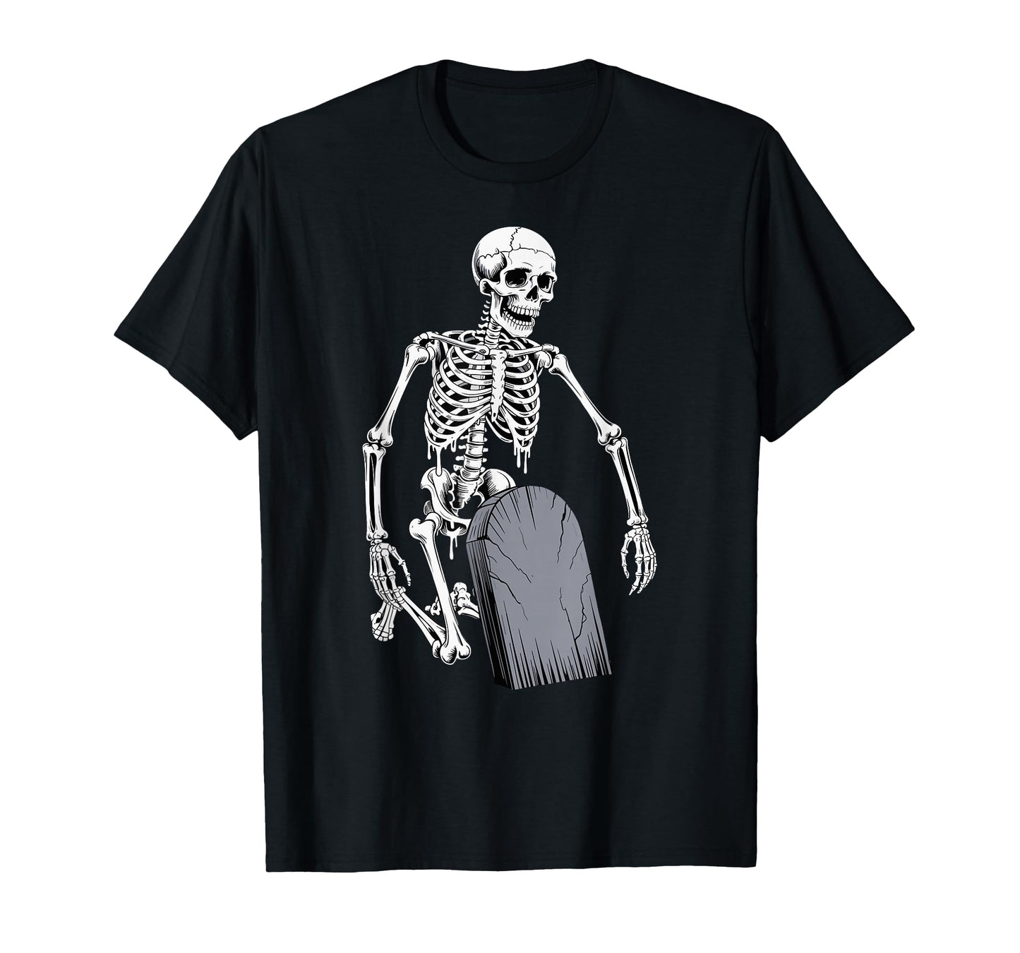 Zombie Skeleton in Haunted Forest Fantasy Horror Halloween T-Shirt